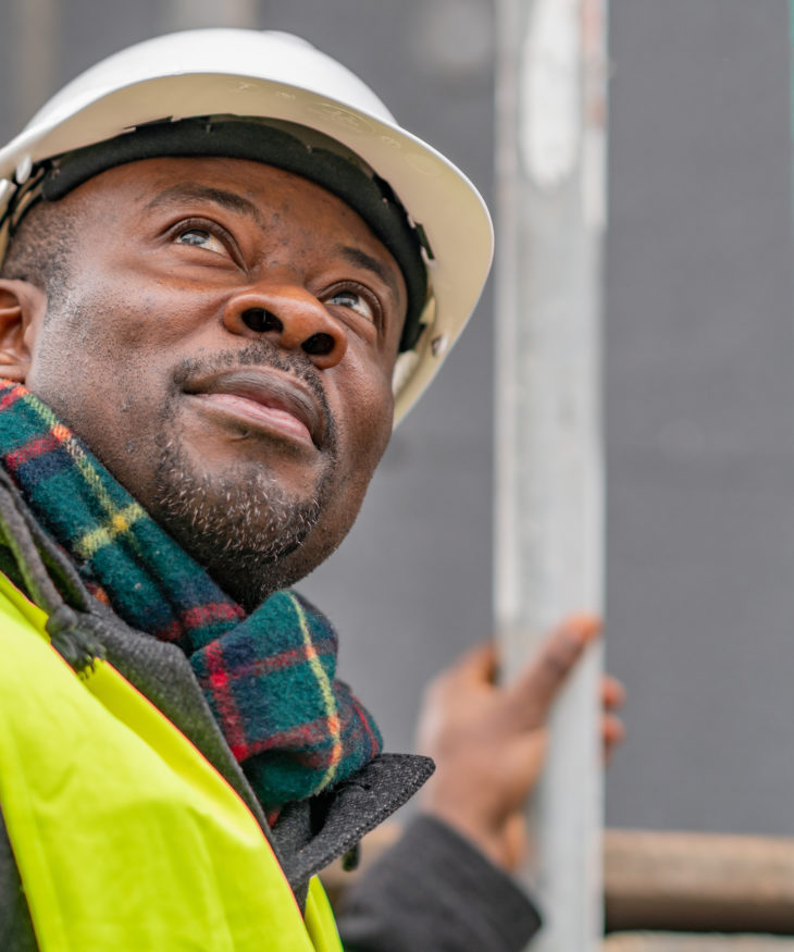 Worker in hard hat